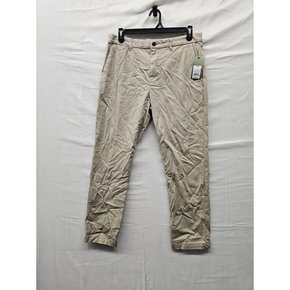 Goodfellow & Co Mens Slim Chino Pants Tan Cotton Blend Casual Size 34x30